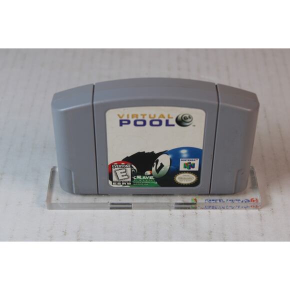 Virtual Pool 64 (Nintendo 64, 1998, N64) Authentic, game cart only, tested - Picture 1 of 7